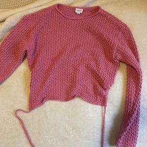 Pink backless sweater
